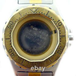 Tag Heuer Brevet Silver And Yellow Gold Watch Case For Parts Or Repairs