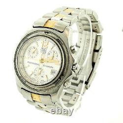 Tag Heuer Cn1151 Prof 200m Silver Dial 2-tone Gold+ S. S. Watch For Parts/repairs