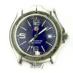 Tag Heuer Diver Prof Wt1113 Blue Dial Stainless Steel Watch Head Parts/repairs