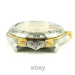 Tag Heuer Genuine 6000 Professional Wh1253 Golden Dial 18k Gold+s. S. Watch Head