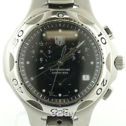 Tag Heuer Kirium Chrono Black Dial Stainless Steel Mens Watch For Parts/repairs