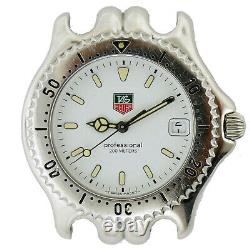 Tag Heuer Link Sel Wg1110-k0 White Dial S. S. Mens Watch Head For Parts/repairs