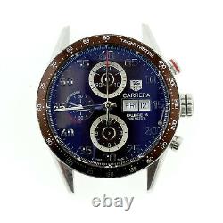 Tag Heuer Mens Carrera Cv2a12 Automatic Chrono Brown Dial For Parts Repairs
