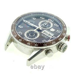 Tag Heuer Mens Carrera Cv2a12 Automatic Chrono Brown Dial For Parts Repairs