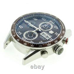 Tag Heuer Mens Carrera Cv2a12 Automatic Chrono Brown Dial For Parts Repairs