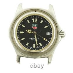 Tag Heuer Prof Black Dial 200m S. S. Watch Head For Parts Or Repairs