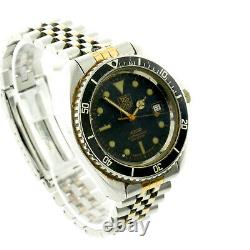 Tag Heuer Prof Diver 980.021l Black Dial Watch 2-tone Bracelet For Parts/repairs