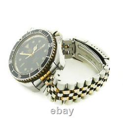 Tag Heuer Prof Diver 980.021l Black Dial Watch 2-tone Bracelet For Parts/repairs
