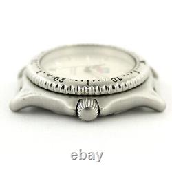 Tag Heuer Prof Wi1210 Silver Dial S. S. Midsize Watch Head For Parts Or Repairs