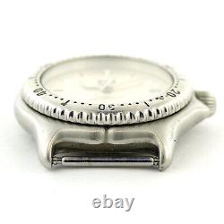 Tag Heuer Prof Wi1210 Silver Dial S. S. Midsize Watch Head For Parts Or Repairs