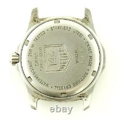 Tag Heuer Professional Wk1210 Black Dial S. S. Watch Head For Parts Or Repairs