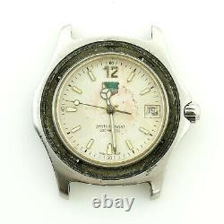 Tag Heuer Silver Dial Professional S. S. Watch Head For Parts Or Repairs