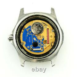 Tag Heuer Silver Dial Professional S. S. Watch Head For Parts Or Repairs