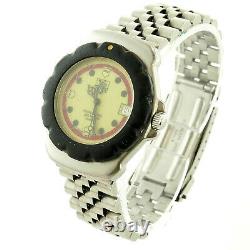 Tag Heuer Wa1211 Formula 1 Black Bezel Lume Dial S. S. Watch For Parts Or Repairs