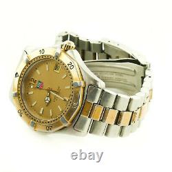 Tag Heuer Wk1111-0 Gold Dial 2-tone Stainless Steel Mens Watch For Parts/repairs