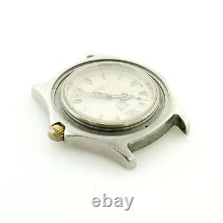 Tag Heuer Wk1112 Silver Dial Prof 2000 Series S. S. Watch Head For Parts/repairs