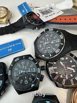 Techno Marine Watches LOT for repair or parts Mens and womens 21 PIECES