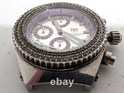 TechnoMarine Diamond Chronograph Ladies Watch! For Parts & Repair