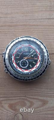 Tegrov chrono flybackdate 17 Jewels 47 mm watch for repair or parts