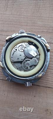 Tegrov chrono flybackdate 17 Jewels 47 mm watch for repair or parts