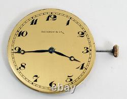 Thinnest Pocket Watch Working Condition Movement TOUCHON Dial Hands Crown Stem