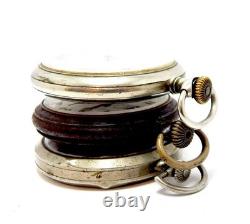 Thre Pockets Watches Hand Winding Open Face Dial Porcelain 1910c Not Working