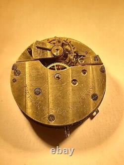 Tiffany co pocket watch Movement For Parts Or Restore