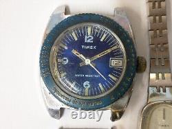 Timex 5 Piece Lott Winding Men's & Women's Not Working, Parts Purpose Watches