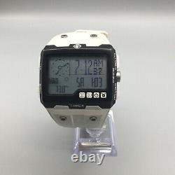 Timex Expedition WS4 Watch Men Indiglo 49mm T49759 White Digital BROKEN BAND