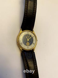 Timex M Cell Moon Phase Watch Gold Tone -Vintage and Rare Not working