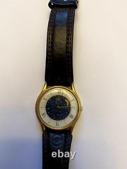 Timex M Cell Moon Phase Watch Gold Tone -Vintage and Rare Not working