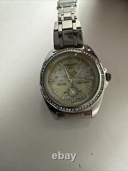 Tissot 1853 Vintage Off White Ivory Saphire Crystal For Parts