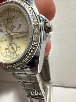 Tissot 1853 Vintage Off White Ivory Saphire Crystal For Parts