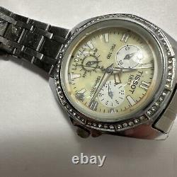 Tissot 1853 Vintage Off White Ivory Saphire Crystal For Parts