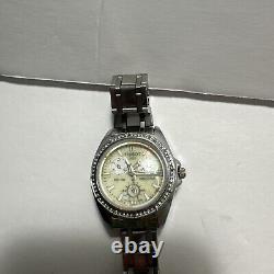 Tissot 1853 Vintage Off White Ivory Saphire Crystal For Parts