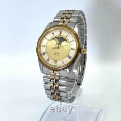 Tissot PR100 SS Men's Watch Moonphase Date 34mm Case 18cm7.1in Wrist Not Working