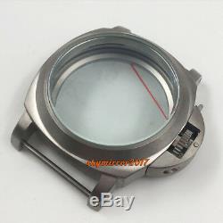Titanium Sapphire glass 44mm parnis watch case Fit ETA 6497 6498 movement watch