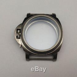 Titanium sapphire glass parnis brushed case 44mm Fit 6497/6498 movement V-4354