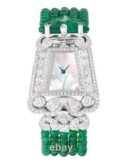 Tutti Frutti jewelry watch bracelet green syn emerald for women 925 sterling cz