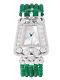 Tutti Frutti jewelry watch bracelet green syn emerald for women 925 sterling cz