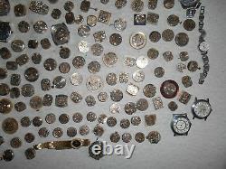 USSR Lot of 270 women watches movements for parts, Steampunk Art. SELL AS IS