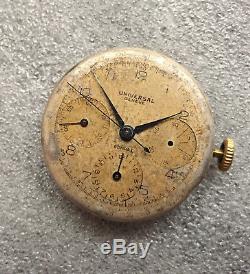 Universal Genève Compax Chronograph Cal 285 Movement & dial for parts