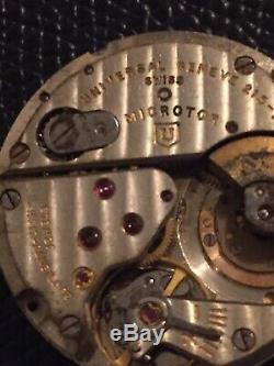 Universal Geneve Microtor Cal 215-9 Watch Movement For Parts. Non Running