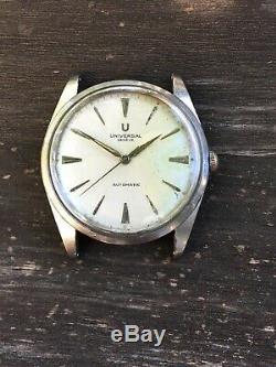 Universal Geneve Watch Microtor 218-97 Large 35mm Running Automatic Vintage