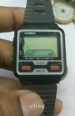 Used Casio (233) Gd-8 Car Race Digital Game Watch For Parts & Repairs/watchmaker