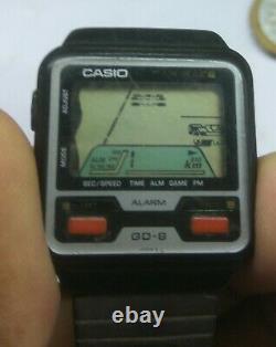 Used Casio (233) Gd-8 Car Race Digital Game Watch For Parts & Repairs/watchmaker