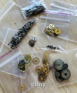 Used Lot Of Vintage Rolex Parts Wheels Gears Stem Screws For Men Ladies Watches