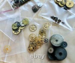 Used Lot Of Vintage Rolex Parts Wheels Gears Stem Screws For Men Ladies Watches