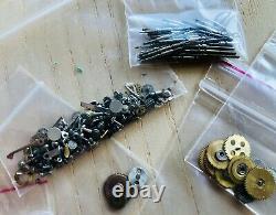 Used Lot Of Vintage Rolex Parts Wheels Gears Stem Screws For Men Ladies Watches