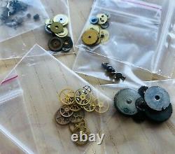 Used Lot Of Vintage Rolex Parts Wheels Gears Stem Screws For Men Ladies Watches